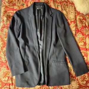 Topshop Women’s Navy Pinstripe Blazer US 2